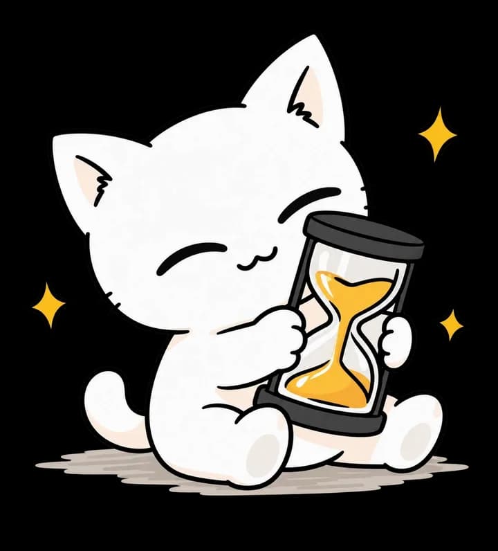Mascot celebrating time saved
