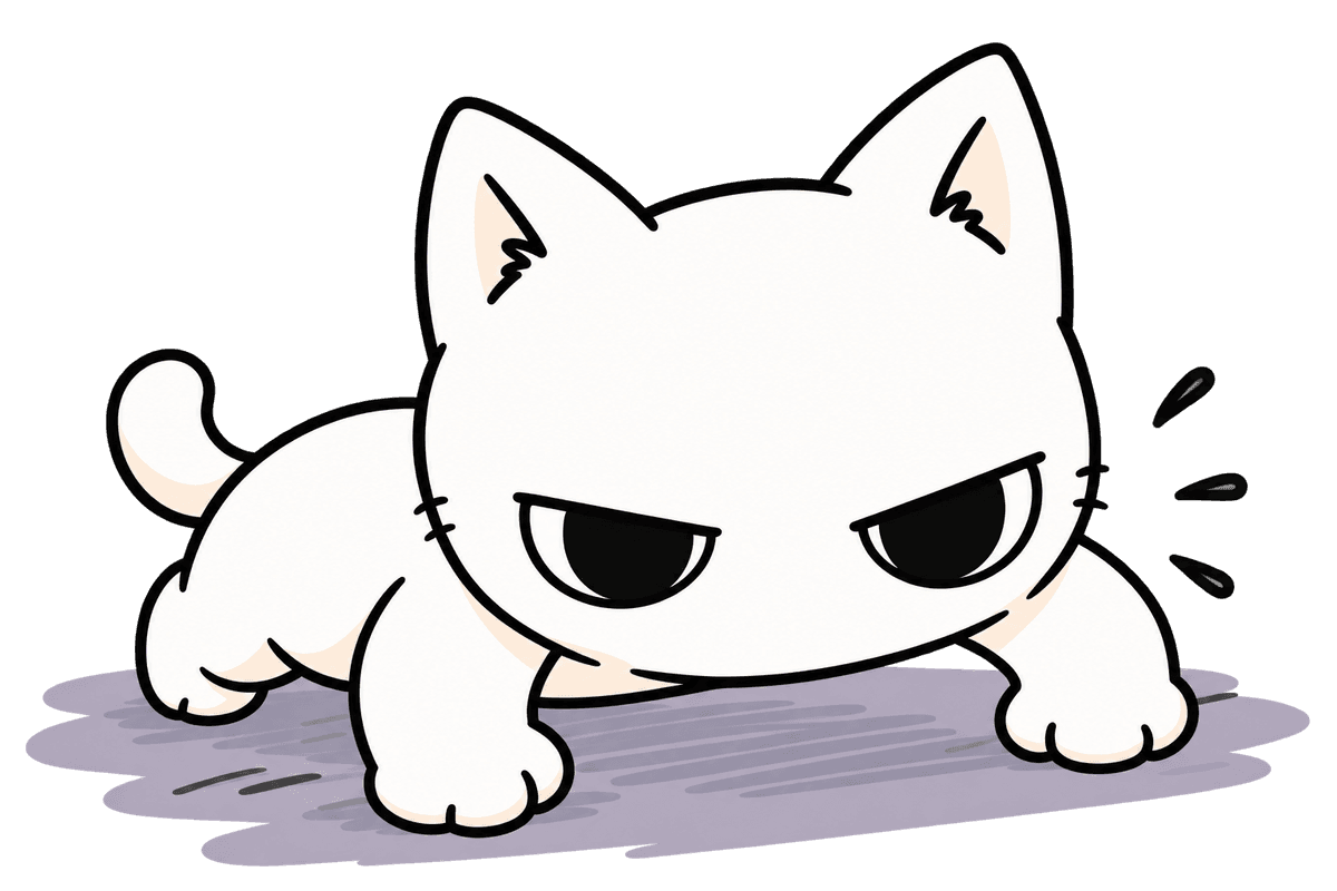 Mascot doing push-ups